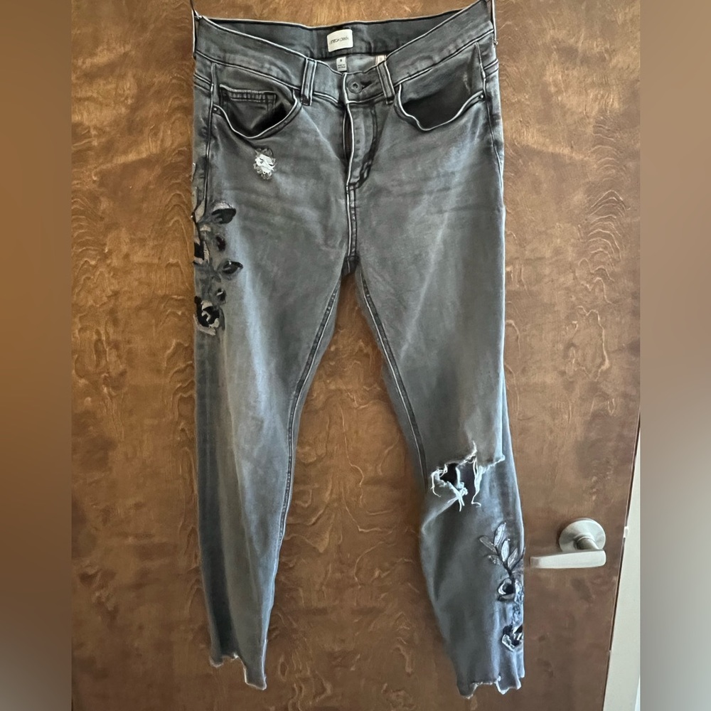Sneak Peek Black Floral Jeans